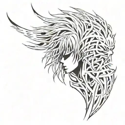 Death note man write tattoo design idea