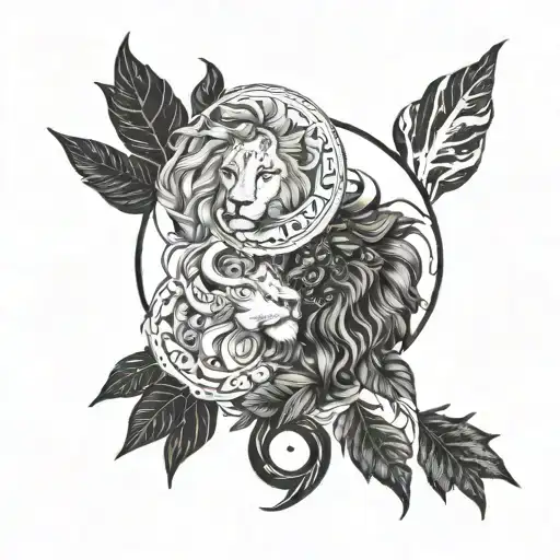 Leo And Virgo tattoo design idea
