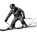 Ski tattoo design idea