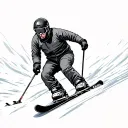 Ski tattoo design idea