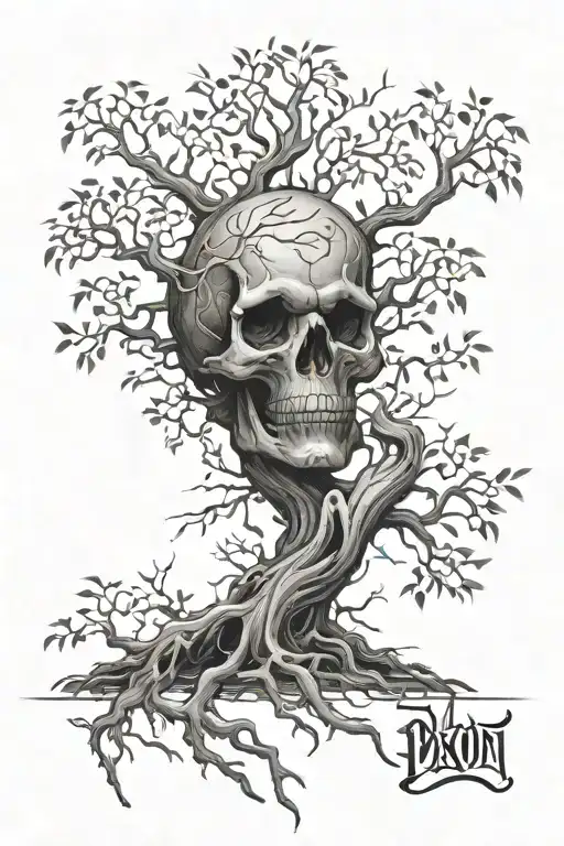 poison tree tattoo design idea