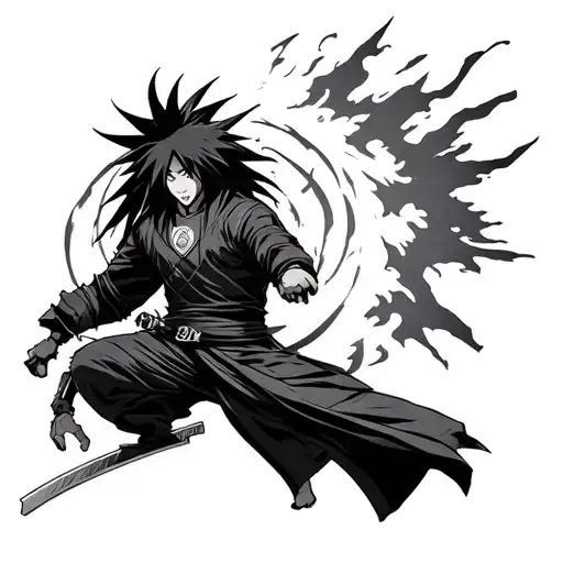 uchiha madara from naruto tattoo design idea