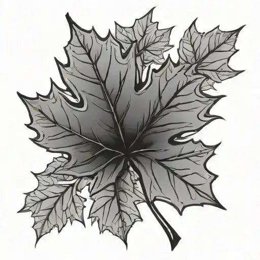 maple leaf tattoo design idea