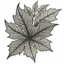 maple leaf tattoo design idea