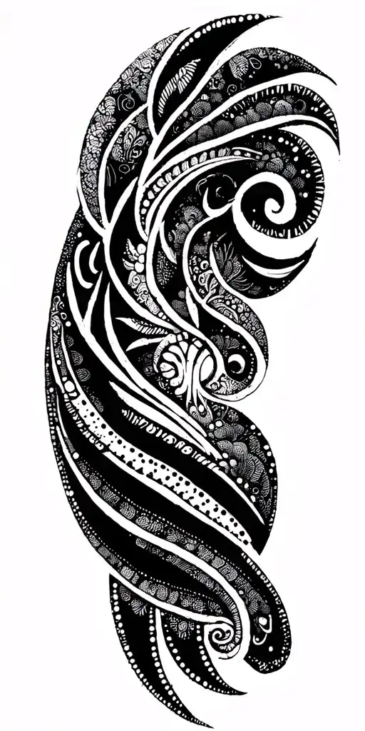 tribal tattoo with strong faded colours tattoo design idea