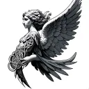 Celtic Angel tattoo design idea