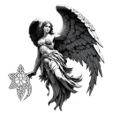 Celtic Angel tattoo design idea