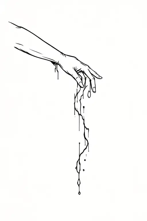 wounded, pierced hand of Christ reaching down to pull up a dirty, outstretched hand tattoo design idea