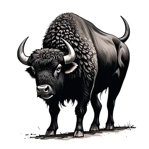 Buffalo tattoo design idea