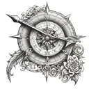Sundial tattoo design idea