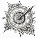 Sundial tattoo design idea