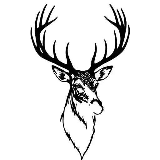 Scottish stag tattoo design idea