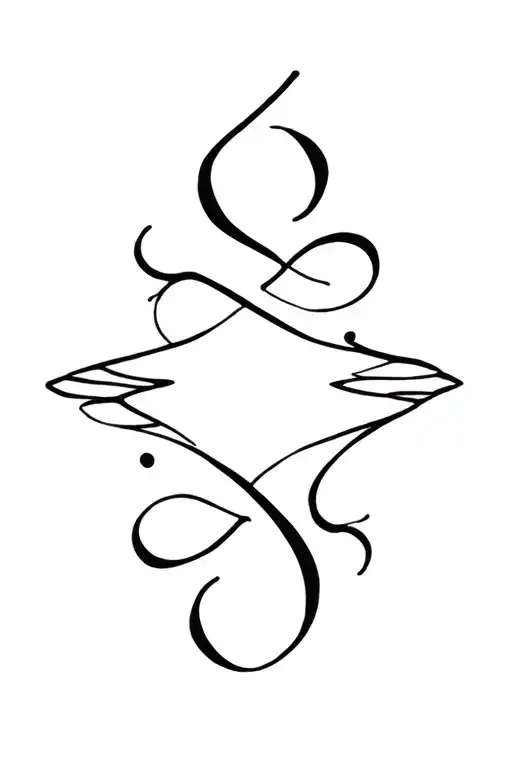 aesthetic Gemini sign incorporated tattoo design idea