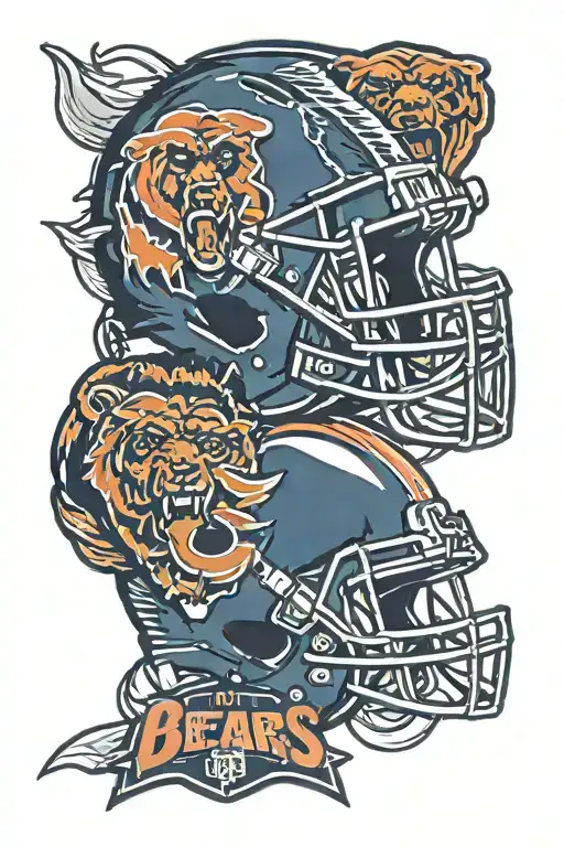 Chicago bears tattoo design idea