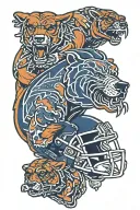 Chicago bears tattoo design idea