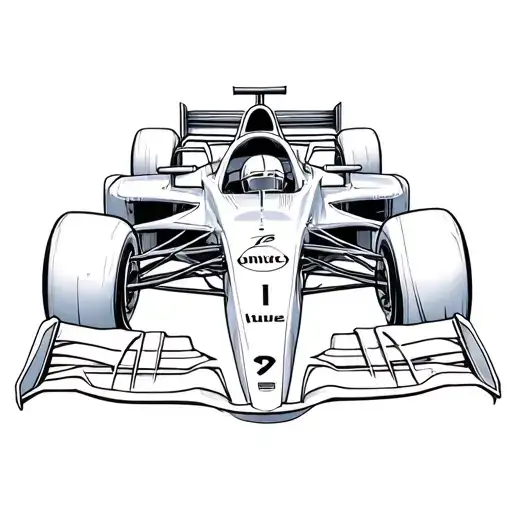 formula 1 car racing tattoo design idea