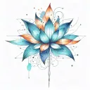 deep intergalactic blooming lotus flower tattoo design idea