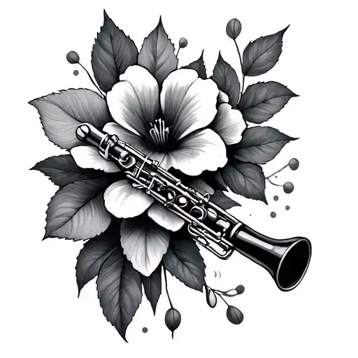 Clarinet tattoo design idea