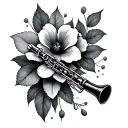 Clarinet tattoo design idea