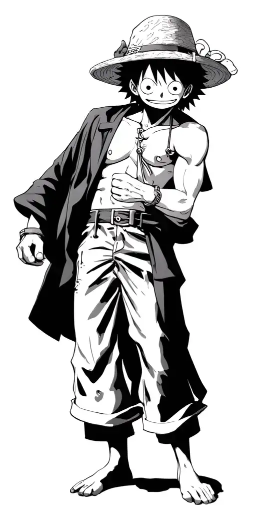 Luffy and Ace One Piece drawing tattoo design idea