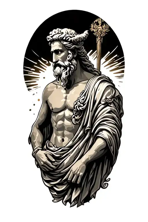 Zeus Posiedon Hades Greek God tattoo design idea