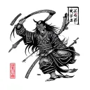 Samurai Seppuku tattoo design idea