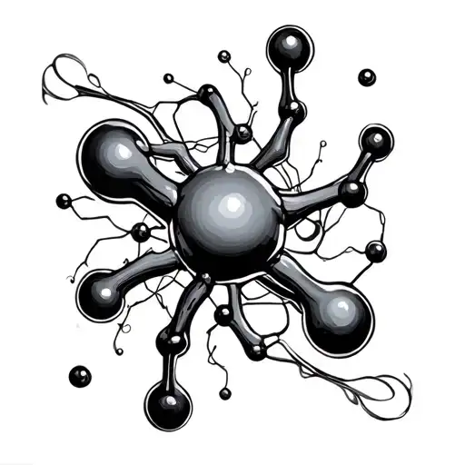 Dmt Molecule tattoo design idea