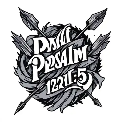 "Psalm 127:3-5" 4 arrows heads tattoo design idea