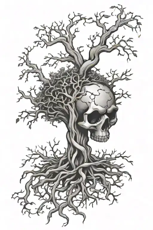 poison tree intertwined tattoo design idea