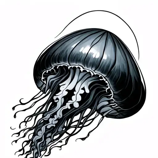 Japanese Greek mythology jellyfish tattoo design idea