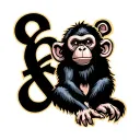 3 wise monkey £ sign intertwined tattoo design idea