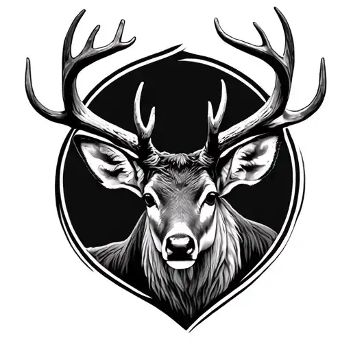 mule deer tattoo design idea
