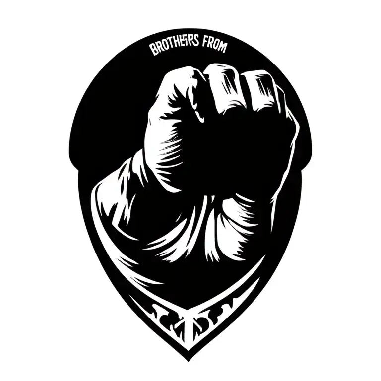 "Brothers From Different Mother" Fist Pump tattoo design idea