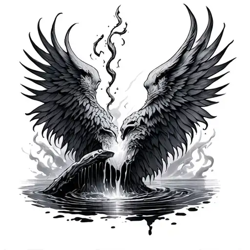 the blood of the covenant is thicker than the water of the womb tattoo design idea