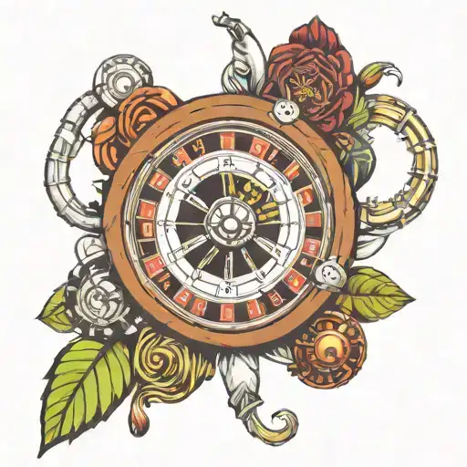 gamble roulette girls drugs used tattoo design idea