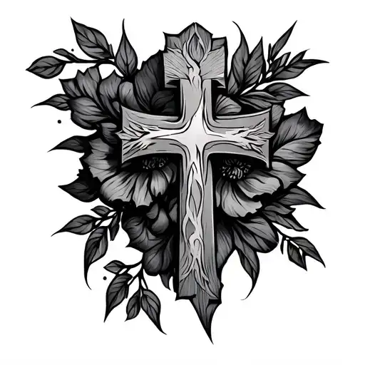 Cross Tricep tattoo design idea