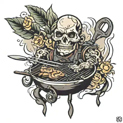 bbq tattoo design idea
