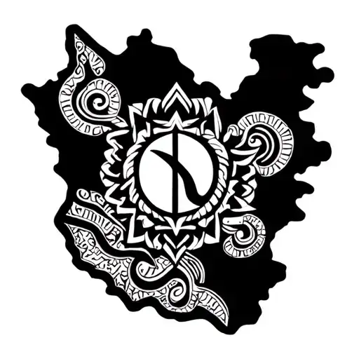 iran map tattoo design idea