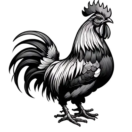 Chinese Rooster tattoo design idea