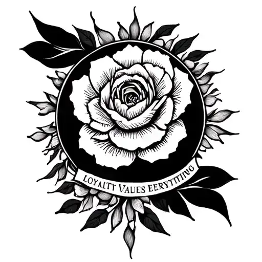 Loyalty Out Values Everything tattoo design idea