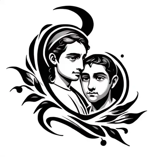 Father And Son Symbol tattoo design idea