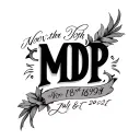 initials "MDP" and the date " Nov 18th, 1994-Jul 6th, 2021" tattoo design idea