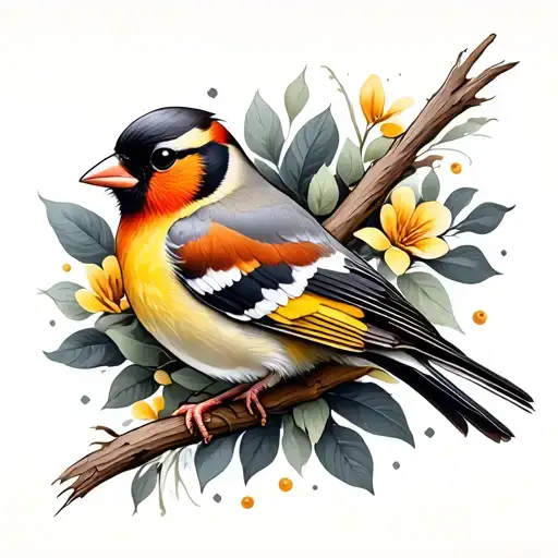 Goldfinch tattoo design idea