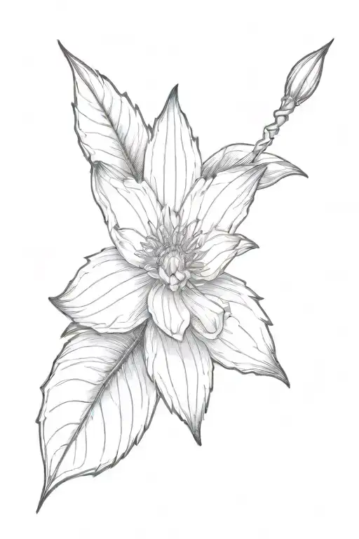 water lily with a bandage   tattoo design idea
