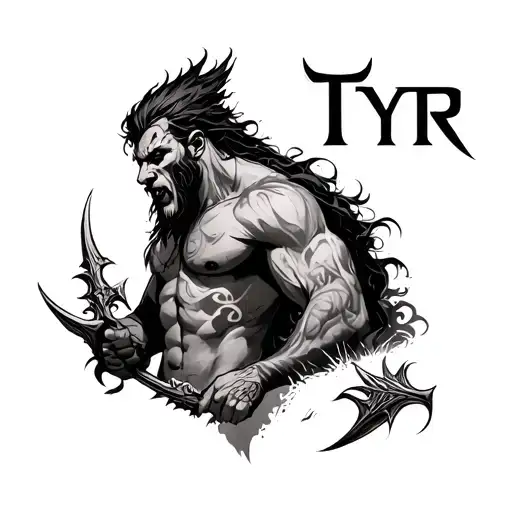 Tyr tattoo design idea