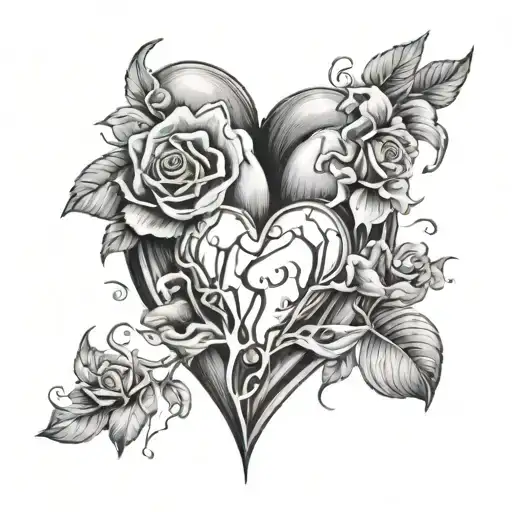haert break my heart tattoo design idea