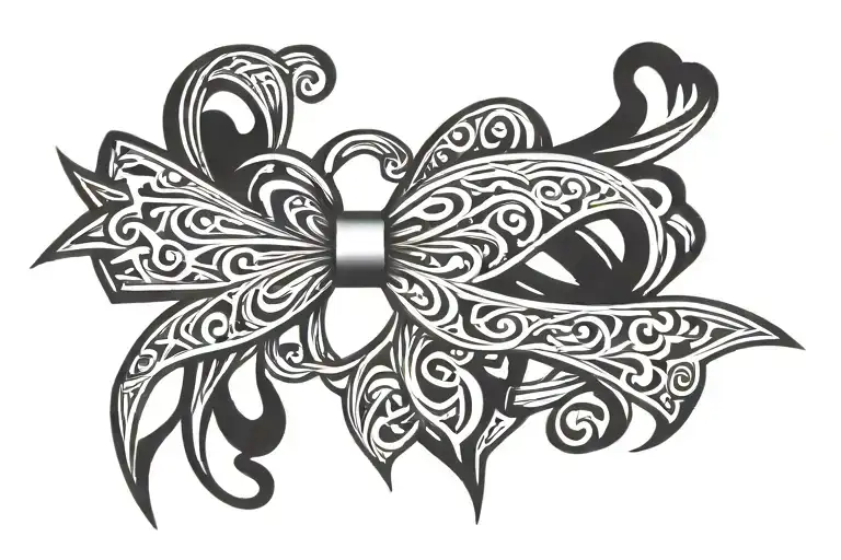 Chevrolet bowtie ribbon tattoo design idea