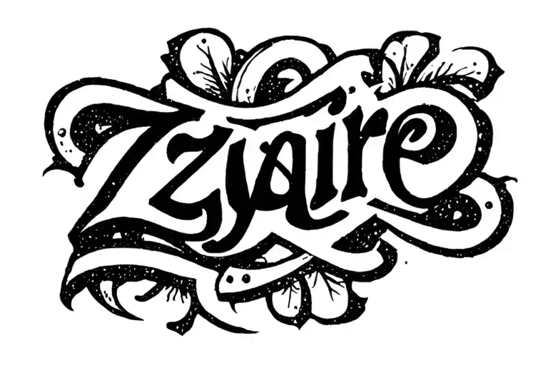 "Zyaire" Abc Blocks tattoo design idea