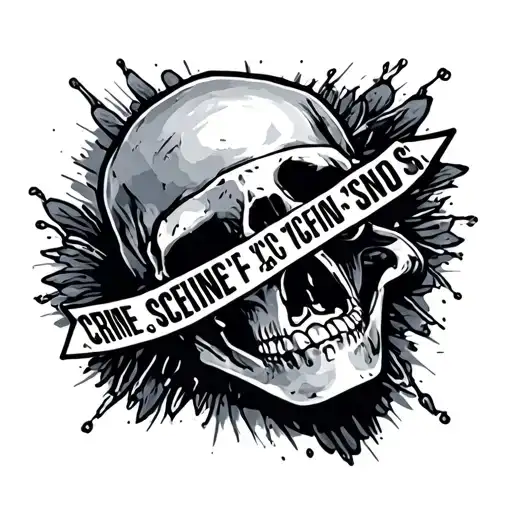 crime scene memphis tattoo design idea