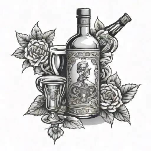 var Alcoholic tattoo design idea